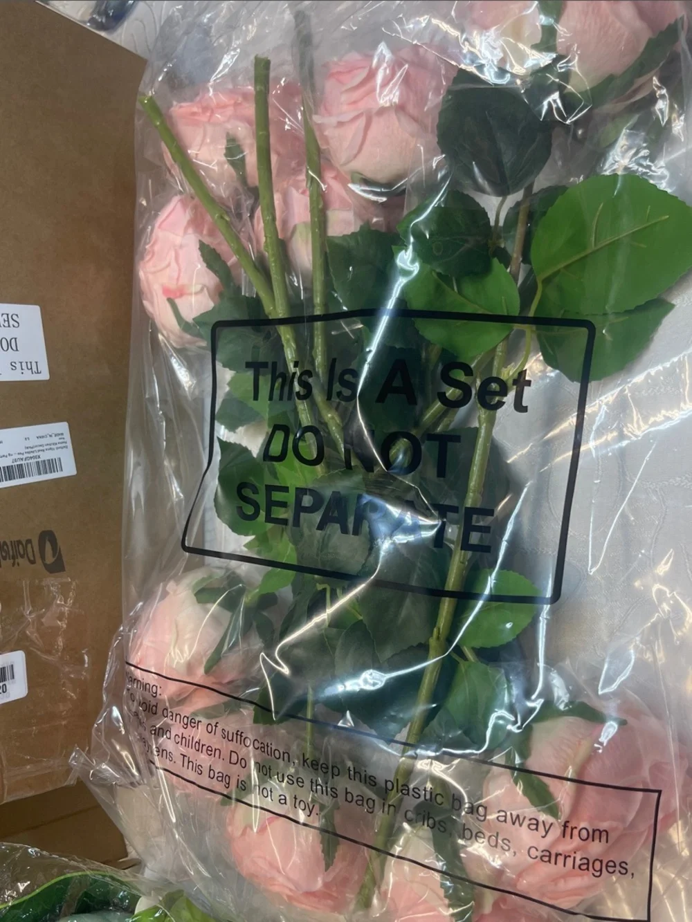 Blush Pink Faux Peony Bouquet - Unbranded